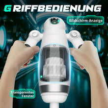 Load image into Gallery viewer, Doppelter Handgriff 13 Frequenz Vibration 7 Frequenz Einziehbare Masturbation Cups