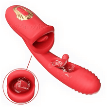 Load image into Gallery viewer, G-Punkt Flapping Vibrator mit Kussfunktion &amp; vibrierender Zunge