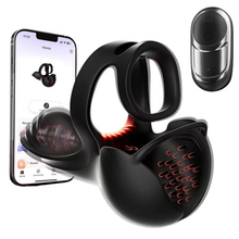 Load image into Gallery viewer, 360° Hoden Vollabdeckungsstimulator Penistrainer Cock Ring mit 9 Vibrations &amp; Heizmodi