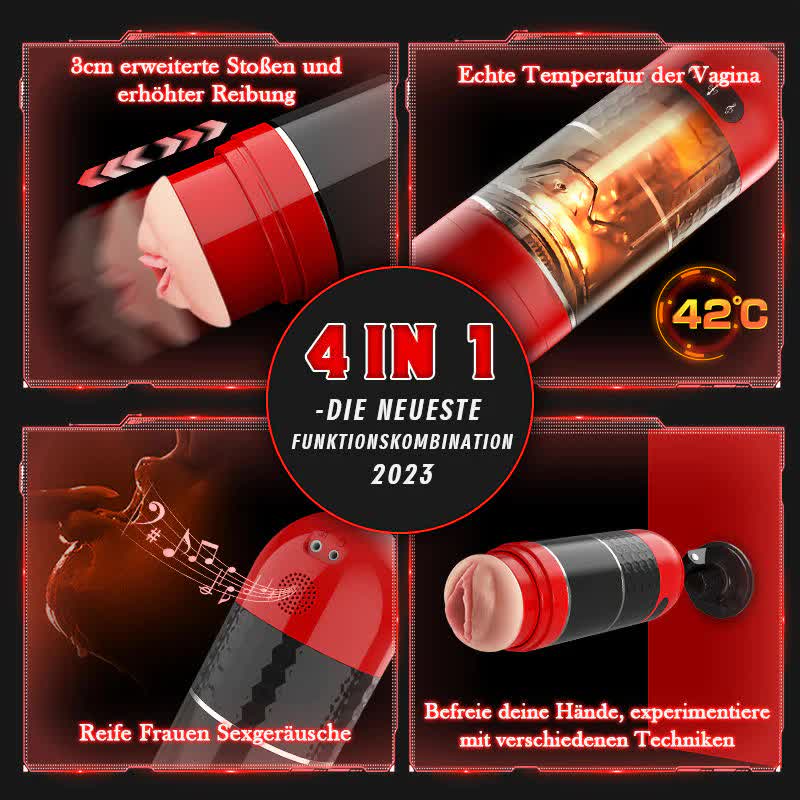 Tank 7 Stoßen Heizen Stimme Abnehmbarer 4 IN 1 Cup Masturbator