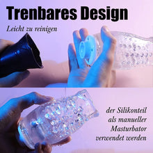 Load image into Gallery viewer, ORKAN 2 in 1 transparente Version des Automatischer 7 Rotation 7 Vibration Cup Masturbator