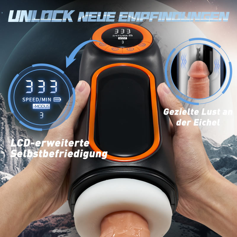 Aufgerüstet 10-Frequenz-Teleskop vibrierende Saugen Masturbation Tassen