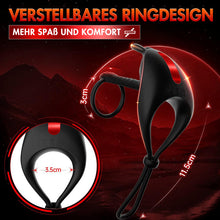 Load image into Gallery viewer, Ring-Vibrator, Sexspielzeug für Paare, Extremer Doppel-Penisring, Hodenring, Sexspielzeug, Silikonring, Kaninchen-Vibrat