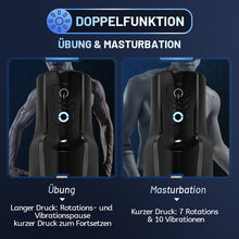 Load image into Gallery viewer, Elektrischer Masturbator für Männer mit 7 Vibrationsmodi 360° Drehbarer Silikon-Taschenmuschi Sowie 3D Realistischer Spiraltextur Sexspielzeug Masturbation Blowjob Sucking Penis Trainer