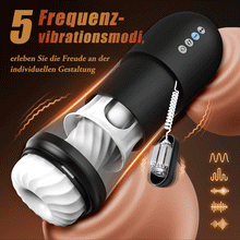 Load image into Gallery viewer, Rocket Cup Masturabtor 3 Rotierend 5 Vibrierend Dehnbar &amp; Heizen