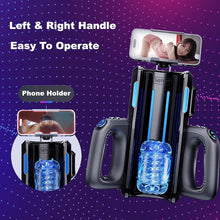 Load image into Gallery viewer, LETEN Masturbator mit 10 stoßenden Hochgeschwindigkeits und Telefonhalter