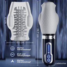 Load image into Gallery viewer, Tornado 3.0 - Dual Motor Oralsex Analoger Masturbator 7 Vibrationen 5 Retraktionen 5 Rotat