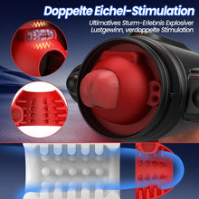 Load image into Gallery viewer, Sturmwirbel - 5-frequenz Wasserspray + 10-frequenz Vibration + 5-frequenz Rotation, Doppelte Eichelstimulation, Zweifach