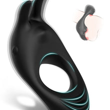 Load image into Gallery viewer, Bunny Hopper——Vibrating Cock Ring with Rabbit Design, Rechargeable Penis Ring Vibrator with 9 Vibration Modes