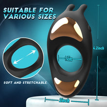 Load image into Gallery viewer, Bunny Hopper——Vibrating Cock Ring with Rabbit Design, Rechargeable Penis Ring Vibrator with 9 Vibration Modes