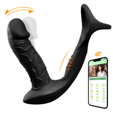 Load image into Gallery viewer, 9-fach Wackel- &amp; Vibrations-Analvibrator mit App-Steuerung und Penisring