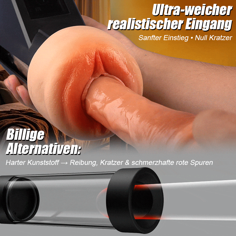 Ravish - Fleischähnliche Hülle mit langanhaltender Saugkraft, klarer Anleitung, automatischer männlicher Masturbator