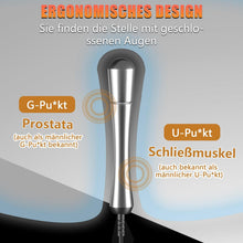 Load image into Gallery viewer, 110 mm Elektro Schock Metall Buttplug elektrische Stimulator Prostata Massager
