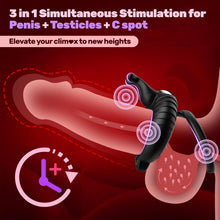 Load image into Gallery viewer, Doppelter Cockring Penistrainer Vibrator mit 10 Kraftvollen Vibrationsmodi