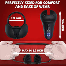 Load image into Gallery viewer, Doppel-Hodensack Penistrainer Vibrator Cockring Masturbator mit 10 Vibrationsmodi