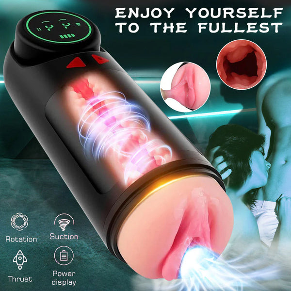 3 IN 1 Automatischen Masturbator Stroker Blowjob mit 4 Saug und Vibrations und Stoßmodi