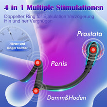 Load image into Gallery viewer, 3 in 1 Prostata Penisringe Analvibratoren mit 10 Vibrationsmodi