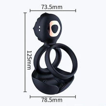 Load image into Gallery viewer, Männliche Blumenform Penisring Hoden Vibrierendes Sexspielzeug mit 10 Vibrationsmodi Penisring Vibrator Massage Penis Hoden Langanhaltende Erektion Sexspielzeug für Männer Paare