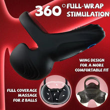Load image into Gallery viewer, Doppel-Hodensack Penistrainer Vibrator Cockring Masturbator mit 10 Vibrationsmodi