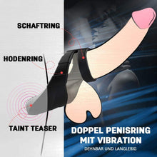 Load image into Gallery viewer, Dual Penisring 10 Vibration Teaser Punkte Streifen