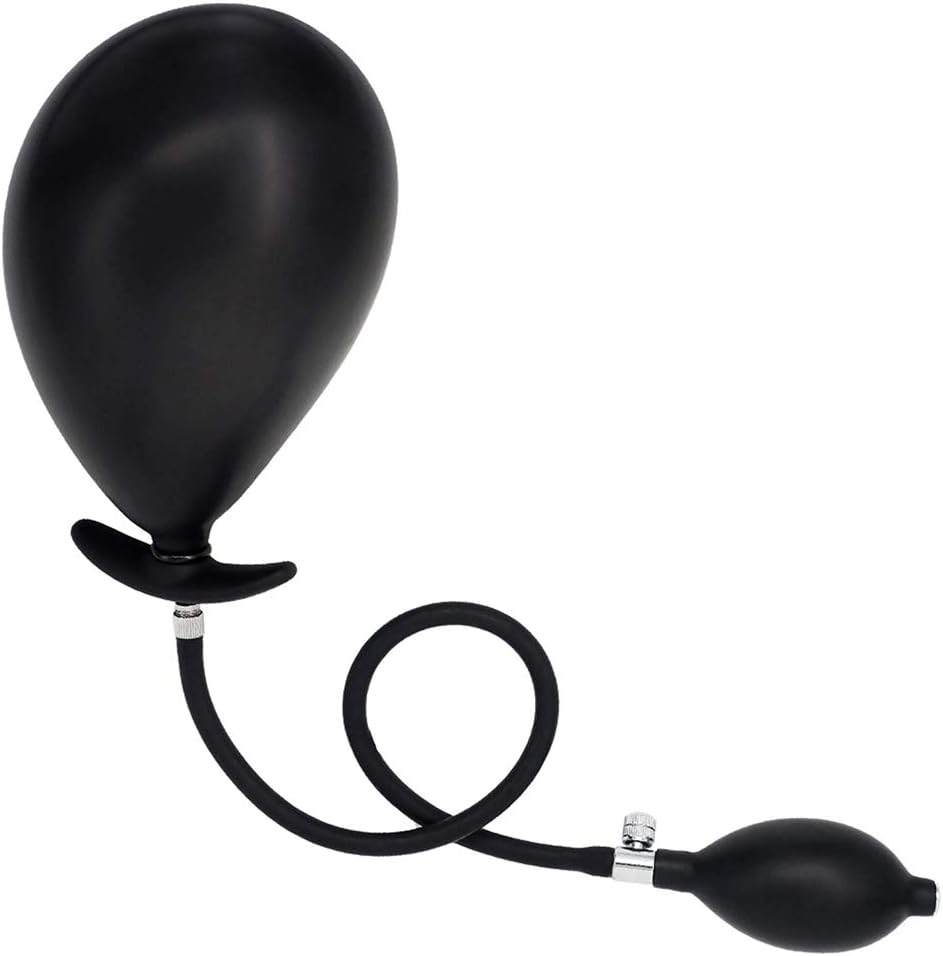 Aufblasbarer Butt Plug Prostata Massagegerät mit Metallport, Anal Sex Toy für Anfänger Fortgeschrittene Anal Plug für Männer Frauen Prostata Vagina Stimulation
