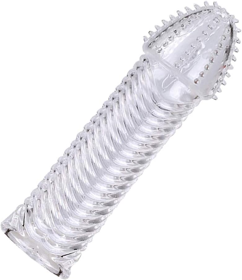 4er Pack Dick Sleeve - Silikon Transparente Wiederverwendbare Peniskondome für Intensive Stimulation Penishülle für Penisverlängerung und Erektionsverbesserung