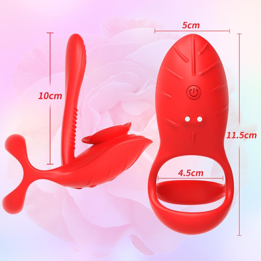 Vibrierender Penisring mit Klitoris Stimulator Penisring Vibrator mit 10 Vibrationsmodi Cockring zur Erektion Verbessern Verzögerte Ejakulation Männer Sexspielzeug für Paare Extrem Sex