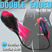 Load image into Gallery viewer, Männlicher Analvibratoren Penisringe Prostata Massagegerät Analplug mit 7 Vibrationen und 7 Teleskopmodi Dehnbar Silikon Penisringe Analvibratoren Sexspielzeug für Männer Paare
