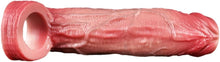 Load image into Gallery viewer, Flüssigsilikon Realistische Penishülle mit Hodenring und Venenstruktur Penismanschetten Cock Sleeve für Penisvergrößerung und Zeit Verlängern Penis Sleeve Extrem Sexspielzeug für Männer