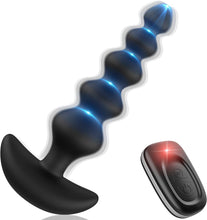 Load image into Gallery viewer, Wakelust Analplug Anfänger Analvibratoren 16 Vibrationsmodus Mit Fernbedienung und 5 Anders Größen Analkugeln, Sexspielzeug Für Paare Frauen Männer Buttplug G-Punkt Prostata Stimulator Massagegerät