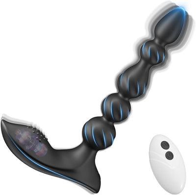 Analvibrator Analplug Vibratoren, Silikon Analkugeln mit 10 Vibrationmodi Buttplug Prostata Stimulator Sexspielzeug für Männer, Frauen, Paare