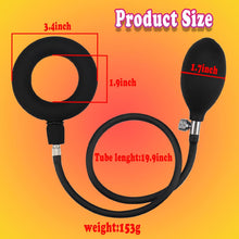 Load image into Gallery viewer, Bondage Silikon Aufblasbarer Penisring Pumpe SM Cockring Erektion Trainer