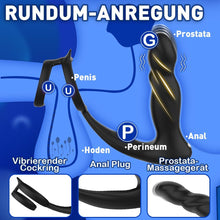 Load image into Gallery viewer, Analvibratoren Prostata Stimulation Männer 10 StoBfunktionmodi Analspielzeuge für Vaginaler Anal,APP Fernbedienung Penisring Schub Dildo Buttplug Sex Spielzeug für Männer Paare