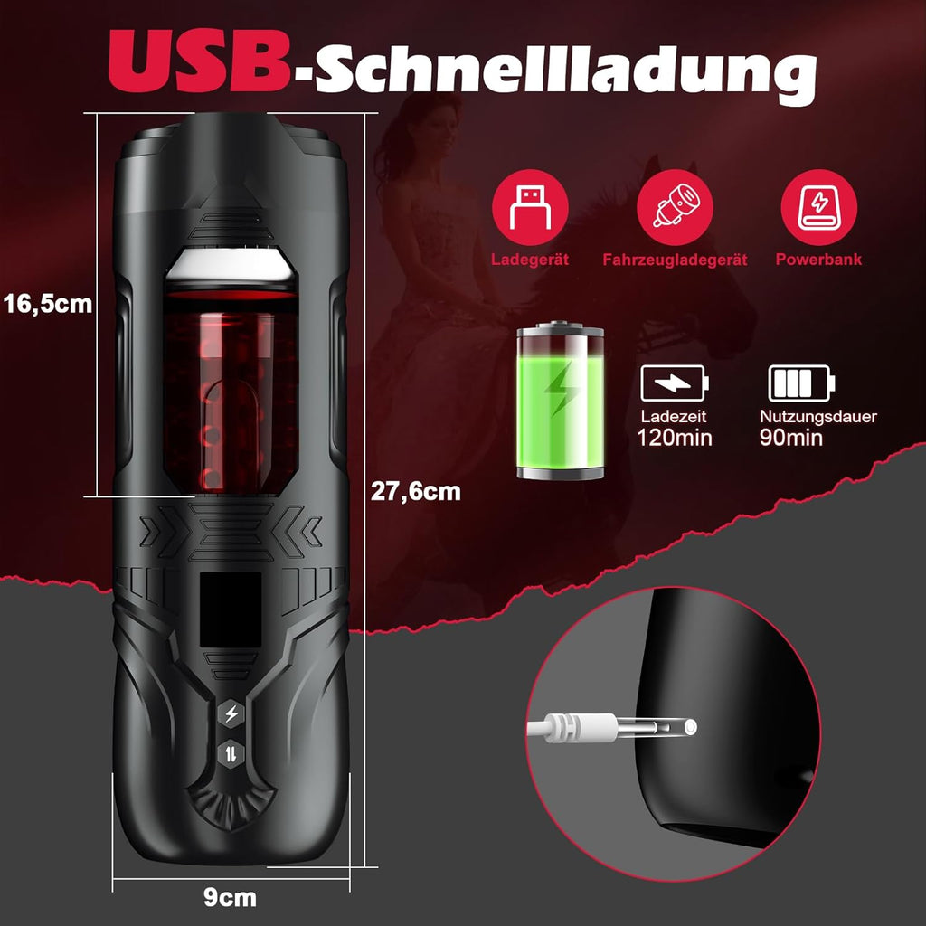 Masturbieren für Männer Elektrisch, Masturbator Sex Spielzeug für die Männer Solo mit 7 Vibration Stoß und Rotationsmodi, 3 in 1 Sexspielzeug Taschenmuschi Penis Masturbatoren Sex Toys Pussy
