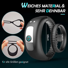 Load image into Gallery viewer, Dual Penisring Vibratoren mit starken Stimulation Dehnbar Cockring aus Silikon Penis Ringe für langes Spiel, Penis stimulator für Sex Männer und Paare