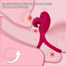 Load image into Gallery viewer, Penisring Vibrator mit Klitoris Stimulator Penisring Vibration Paarvibrator für Paare Penis-Vibrator Sexspielzeug für Paare zu Zweit Penis Ring Vibratoren Klitoris Sex Spielzeug mit 10 Vibrationsmodi