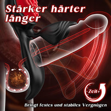 Load image into Gallery viewer, Penisring Vibrator mit Klitoris Hoden Stimulator Penis Ring Vibratoren Sex spielzeug für die paare Cockring mit 9 Vibrationsmodi Sex Spielzeug für die Männer Solo erotisches sexspielzeug für paare