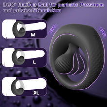 Load image into Gallery viewer, Penisring Vibrator mit 360° Verstellbarem Perlen-Klitorisstimulator, Sex Spielzeug für die Paare Männer Frauen, YAWNSHE Cockring Penis Ring Sex Toys, Erotisches Sexspielzeug für Paare Mann Extrem Sex