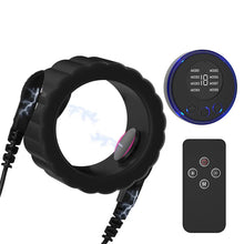 Load image into Gallery viewer, Elektrische Penisringe Elektro Schock Penis Trainer mit Host und Penis-Elektroden-Ring