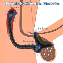 Load image into Gallery viewer, Prostata Stimulation Männer mit Penisring Vibratoren - Cockringe Analvibratoren für Mann mit Fernbedienung, 10 Vibrationsmodi Anal Vibratorstarb Vibration, Sex Spielzeug für Die Männer Paare Extrem