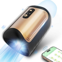 Load image into Gallery viewer, Elektrischer Masturbator Penistrainer Vibrator mit App Steuerung Masturbieren Männer mit 10 Modi, 2 in1 Sexspielzeug Eichel Stimulator mit Penisring Mann Sex für solo