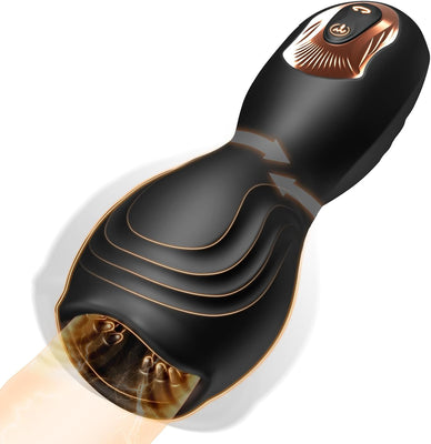 Penis Vibrator mit 10 360°-Rundum-Rotationen und 10 Vibrationen, Sex Spielzeug für die Männer Eichel Stimulation Masturbator Masturbieren für Männer Elektrisch