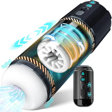 Load image into Gallery viewer, Elektrischer Masturbator Cup mit 8 Teleskop Rotierende Vibration Stoßfunktion, Sex Spielzeug für die Männer solo, Taschenmuschi Masturbieren für Männer Penis Masturbatoren, Sex Toys mit 3D Vagina