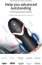 Load image into Gallery viewer, Elektrischer Masturbator Cup mit 10 Vibrationsmodi - Penisvergrößerung Training Masturbieren Penis Vibrator Masturbatoren Sex Spielzeug für die Männer Solo Sextoysets für Men
