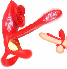 Load image into Gallery viewer, Vibrierender Penisring mit Klitoris Stimulator Penisring Vibrator mit 10 Vibrationsmodi Cockring zur Erektion Verbessern Verzögerte Ejakulation Männer Sexspielzeug für Paare Extrem Sex