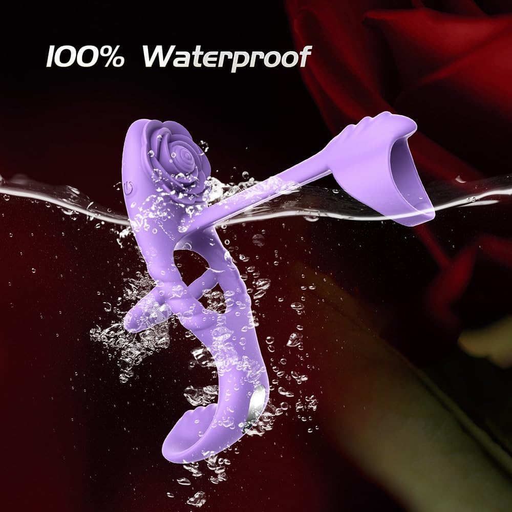 Penisring Vibrator mit 9 Modi Vibration 4 IN 1 Silikon Cockring Vibratoren für Sie Klitoris and G-punkt Verzögerte Ejakulation Erektion Verbessern Stimulation Penis Männer Sexspielzeug