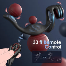Load image into Gallery viewer, Vibrating Cock Ring Anal Plug - Sex Toys for Men Adult Toy Penis Ring with 11 Vibrators Modes, Vibrating Butt Plug Prostate Massager Male Sex Toy, Remote Control Vibrator Prostate Toy Lesbian Sex Toys