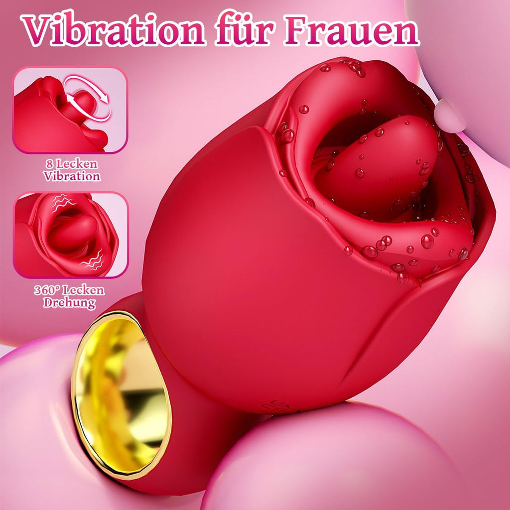 Vibrator für Frauen Sex Spielzeug für die Frau,Vibratorensets für Frauen Zunge Lecken Klistoris mit 8 Zungelecken Vibrationmodi Sexspielzeug Leise Stimulation G-punkt Sex Toys für Frauen