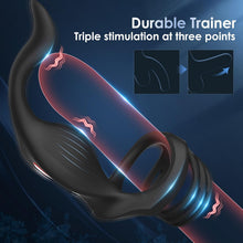 Load image into Gallery viewer, Vibrating Cock Ring Anal Plug - Sex Toys for Men Adult Toy Penis Ring with 11 Vibrators Modes, Vibrating Butt Plug Prostate Massager Male Sex Toy, Remote Control Vibrator Prostate Toy Lesbian Sex Toys