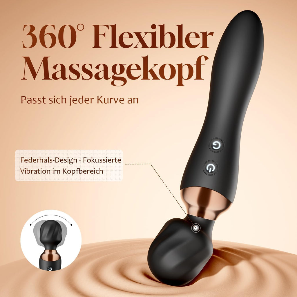 Cacuola Doppelkopf Vibrator, 360° Rotationskopf Vibratorensets für Frauen | Leise Sex Spielzeug für die Frau mit Stabiler Akkulaufzeit, G Punkt & Anal Dildo Sexspielzeug, Massagestab für Frauen Sex